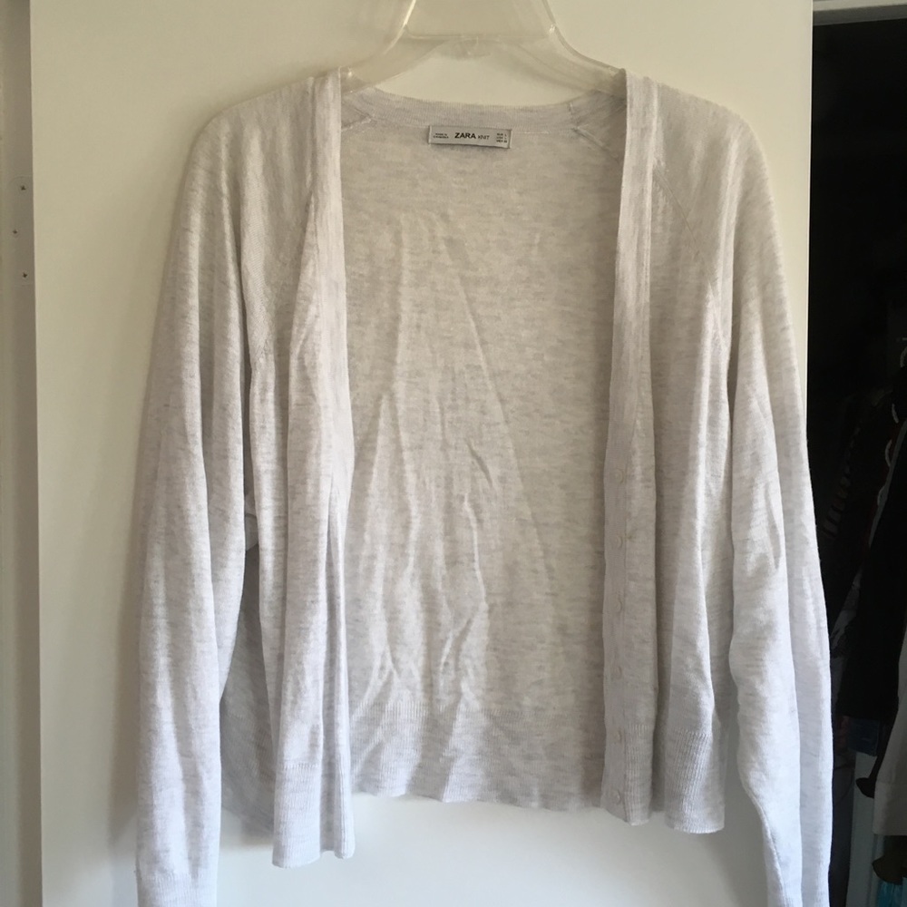 Zara heathered grey cardigan